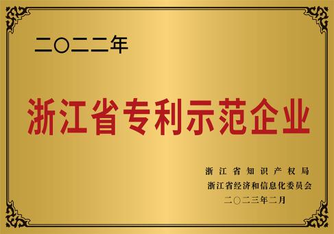 2022년 浙江省专利示范企业---DKEQ---수여-정장성 특허-시범-기업